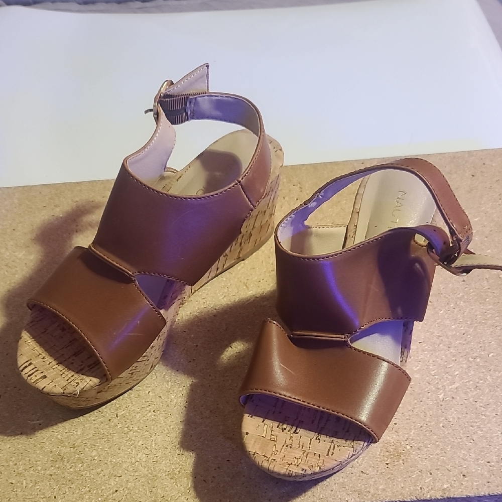 Nautica Brown Wedge Sandals